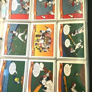 Set of 207 Upper Deck 1991 Looney Tunes Baseball Appreciation trading cards